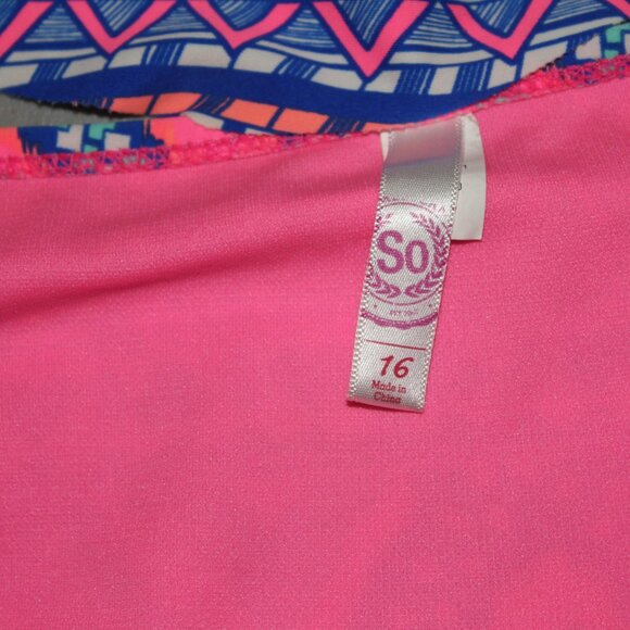 Multi Color 2 Pcs SO Bikini Swimsuit Size 16 - Picture 4 of 11